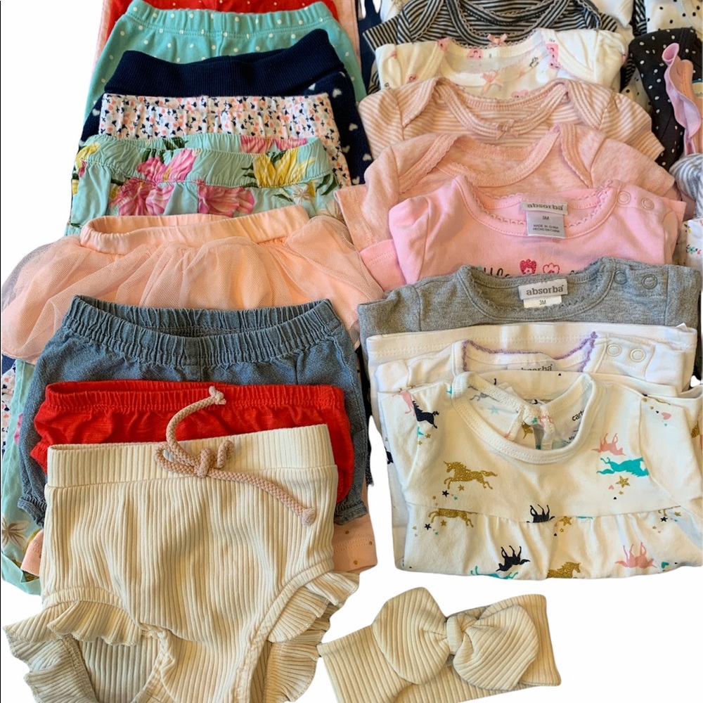 Carter’s Baby Girl 56 Piece Bundle Size 3 Months - Picture 2 of 12